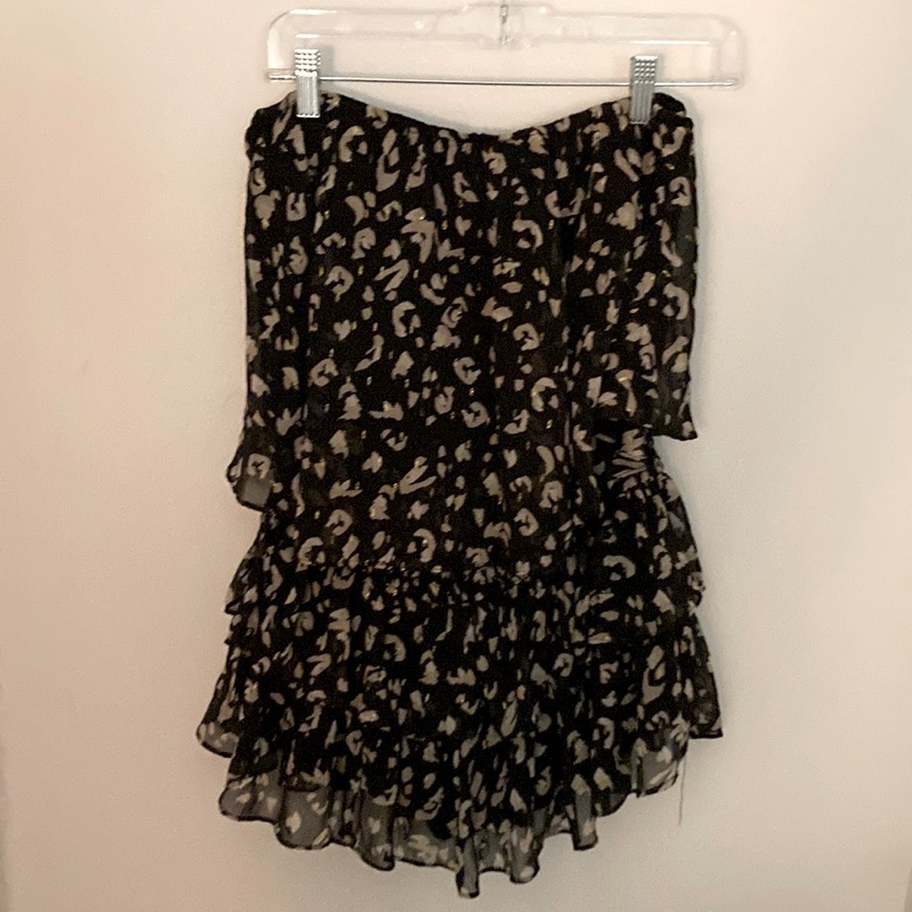 cheetah print strapless romper